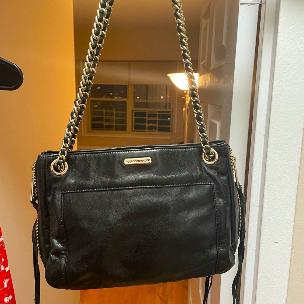 Rebecca minkoff black leather handbag